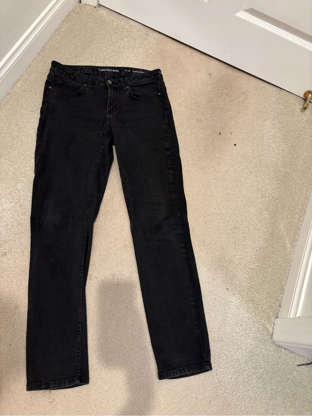Calvin Klein Jeans "Ultimate Skinny" Washed Black Denim